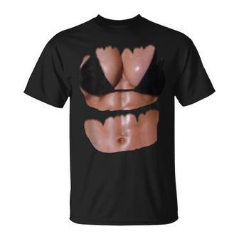 Fake Abs T Bikini Body Muscle Six Pack 3D T-Shirt - Seseable
