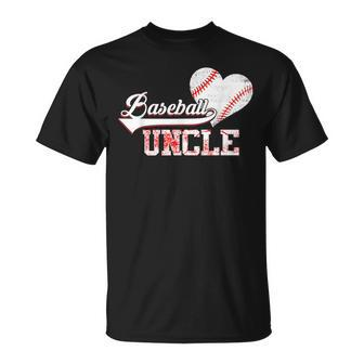 Family Baseball Player Gifts Baseball Uncle Unisex T-Shirt | Mazezy