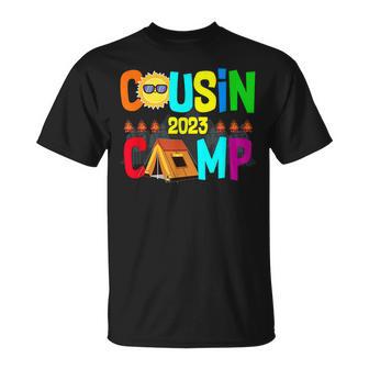 Family Camping Summer Vacation Crew Cousin Camp 2023 Unisex T-Shirt - Monsterry CA