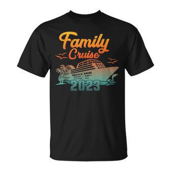 Family Cruise 2023 Travel Holiday Family Matching Squad Unisex T-Shirt | Mazezy
