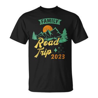 Family Road Trip 2023 Camping Crew Vacation Holiday Trip Camping Funny Gifts Unisex T-Shirt | Mazezy DE
