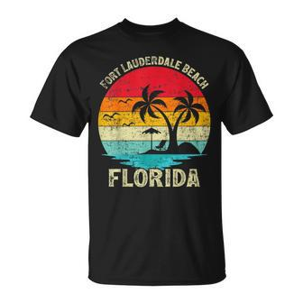 Family Vacation Vintage Retro Florida Fort Lauderdale Beach Unisex T-Shirt | Mazezy