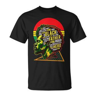 Fathers Day Black Father Afro African American Dad Vintage T-shirt - Thegiftio UK