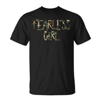Fearless Girl Camo I Zombie Hunter Camouflage Lover Zombie  T-Shirt
