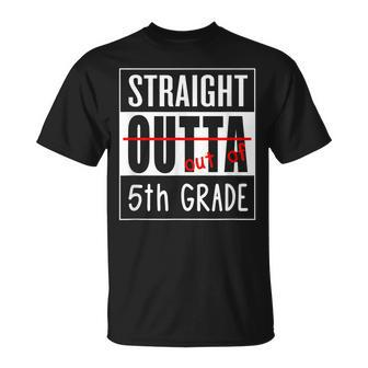 Fifth Grade Graduation Straight Outta 5Th Grade Unisex T-Shirt | Mazezy