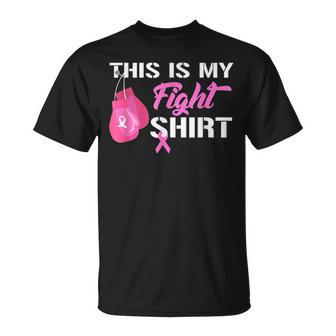 This Is My Fight Breast Cancer Fighter Pink Boxing Glove T-Shirt - Monsterry AU