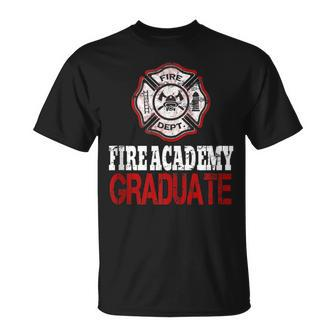 Fire Academy Graduate Fireman Graduation T-Shirt | Mazezy