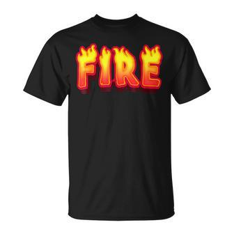 Fire Couple Ice Matching Party Costume Family Halloween Fire T-Shirt - Seseable