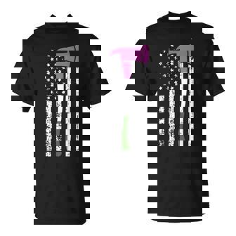Firefighter American Flag Lgbt-Q Gender-Queer Pride Fireman Unisex T-Shirt | Mazezy