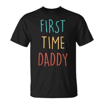 First Time Dad 2023 Fathers Day Promoted Daddy Men Unisex T-Shirt | Mazezy