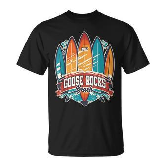 Five Vintage Surfboards - Goose Rocks Beach Me Unisex T-Shirt | Mazezy