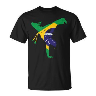 Flag Of Brazil Capoeira T-Shirt | Mazezy