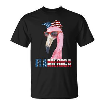 Flamingo 4Th Of July Flamerica Patriotic Unisex T-Shirt - Monsterry