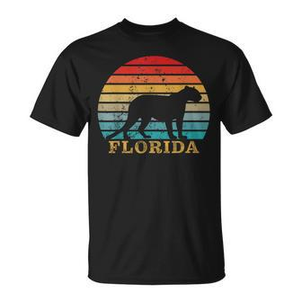 Florida State Animal Retro Sunset Panther T-Shirt