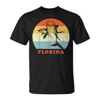 Florida Vintage Retro Dolphin Vacation T-Shirt | Mazezy