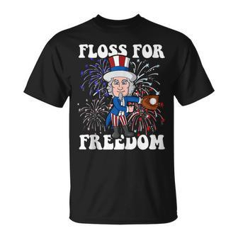 Flossing Uncle Sam Baseball 4Th Of July Usa Independence Day Unisex T-Shirt | Mazezy