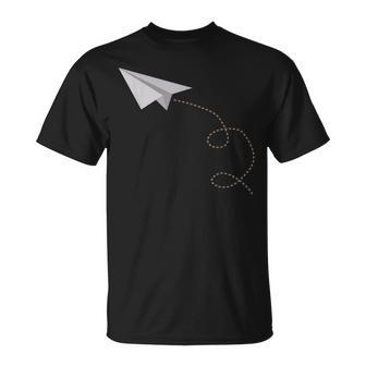 Flying Paper Airplane Awesome Paper Plane T-Shirt | Mazezy