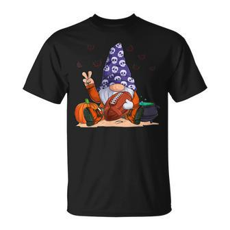 Football Gnome Halloween Spooky Season Boys Kids Costume Halloween T-Shirt | Mazezy