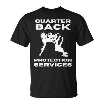 Football Linemen Quarterback Protection Services For Lineman T-Shirt - Seseable