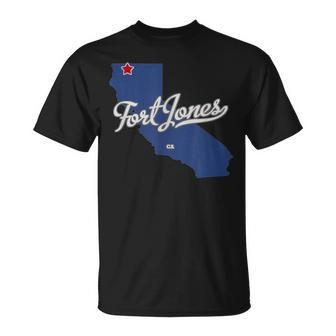 Fort Jones California Ca Map T-Shirt | Mazezy
