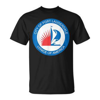 Fort Lauderdale Coat Of Arms Jersey National Pride Gift Unisex T-Shirt | Mazezy
