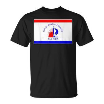 Fort Lauderdale Flag City Pride National Gift Souvenir Unisex T-Shirt | Mazezy