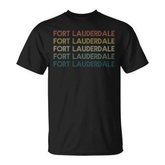 Fort Lauderdale Florida Pride Vintage State 70S Florida Unisex T-Shirt | Mazezy