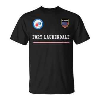 Fort Lauderdale SportsSoccer Jersey National Pride Gift Unisex T-Shirt | Mazezy