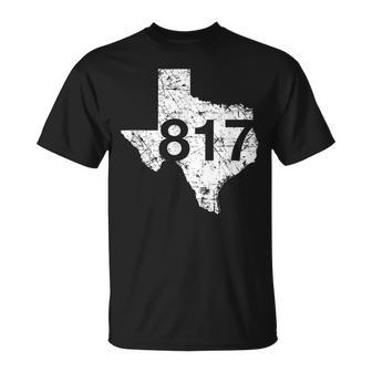 Fort Worth Arlington Area Code 817 Texas Souvenir T-Shirt | Mazezy DE