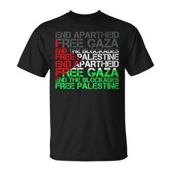 Free Palestine Arabic Palestine Gaza Jerusalem Support Flag T-Shirt | Mazezy