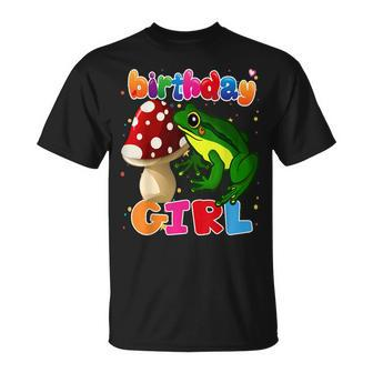 Frog Birthday Girl Its My Birthday Girl Frog Party Unisex T-Shirt | Mazezy