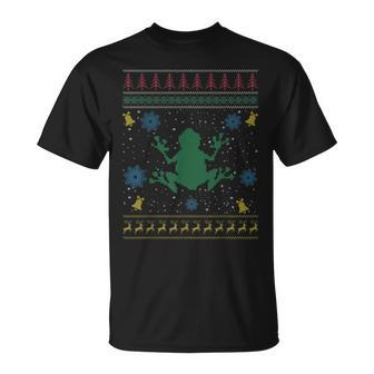 Frog Ugly Christmas Sweaters T-Shirt - Monsterry