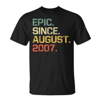 15 Years Old Vintage Epic Since August 2007 T-Shirt | Mazezy