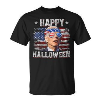 Funny 4Th Of July Joe Biden Happy Halloween Us American Flag Halloween Funny Gifts Unisex T-Shirt | Mazezy