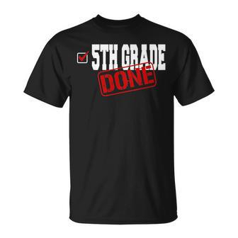 Funny 5Th Grade Done End Of Year - Last Day Of School Youth Unisex T-Shirt | Mazezy