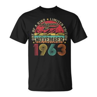 60 Years Old November 1963 Vintage 60Th Birthday T-Shirt - Seseable