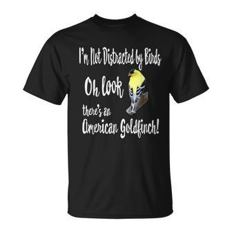 Birdwatchers American Goldfinch Birder T-Shirt | Mazezy