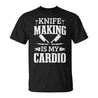 Bladesmith Knife Making Is My Cardio Blacksmith Anvil T-Shirt | Mazezy AU