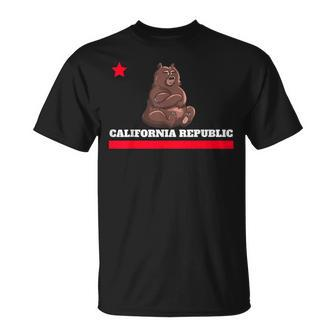 California Republic State Flag Novelty T T-Shirt | Mazezy
