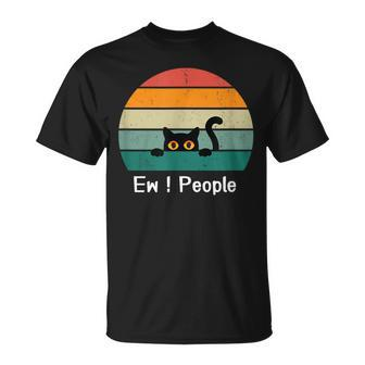 Cat Saw People Cool Cat Ew People T-Shirt | Mazezy