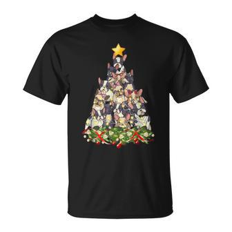 Christmas Tree French Bulldog Ugly Christmas Sweaters T-Shirt - Monsterry CA