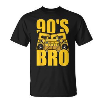 Funny Costume Party Gift Idea Bro 90S 90S Vintage Designs Funny Gifts Unisex T-Shirt | Mazezy