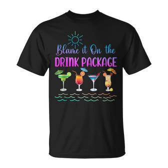 Cruise Blame It On The Drink Package Family Cruising T-Shirt - Thegiftio UK
