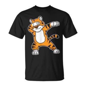 Dabbing Tiger Dab Dance Cool Cat Tiger Lover T-Shirt | Mazezy
