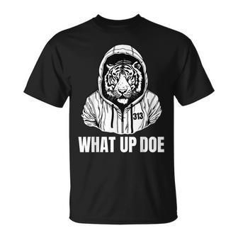 Detroit Slang What Up Doe 313 T-Shirt - Monsterry DE