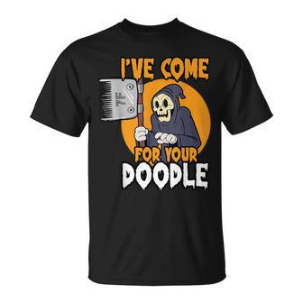 Dog Groomer Reaper Brush Your Dog Grooming Halloween T-Shirt - Monsterry DE