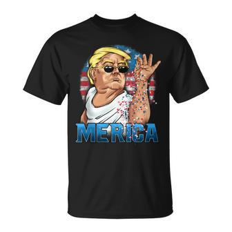 Funny Donald Trump Salt Merica Freedom 4Th Of July Men Women Unisex T-Shirt | Mazezy