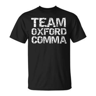 Editing For Editors English Team Oxford Comma T-Shirt | Mazezy