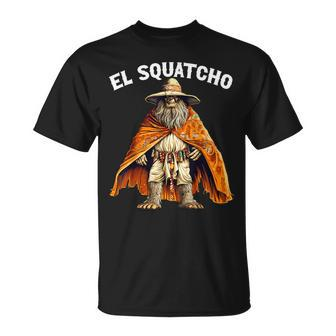 El Squatcho Poncho Western Bigfoot Sasquatch Lover T-Shirt - Monsterry DE