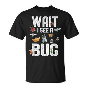 Entomologist Sayings Wait I See A Bug Entomology T-Shirt | Mazezy